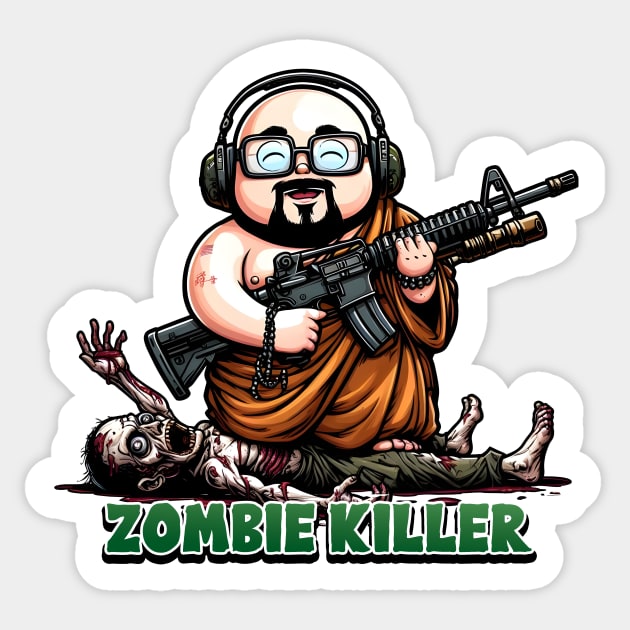 Zombie Killer Sticker by Rawlifegraphic